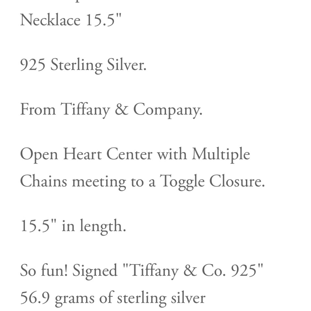 Tiffany & Co. Sterling Silver Heart Multi Chain Necklace - Picture 15 of 15